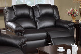 Motion Loveseat 1pc Couch Living Room Furniture Black Bonded Leather B011P205230