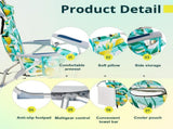 63*65*82cm Short Oxford Cloth Silver White Aluminum Tube Bearing 100kg Beach Chair Lemon 97425952
