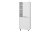 Kitchen Pantry 80.30" H 2 Doors, 9 Shelves, 4 Legs, White - Kitchen B097P395877