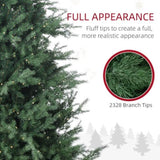 HOMCOM 6ft Tall Prelit Artificial Christmas Tree Holiday Dcor with 2328 Branches, 400 Warm White W2225137786
