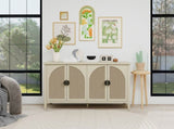 Rattan 4 Door Cabinet, Suitable for Bedroom, Living Room, Study W688P223028