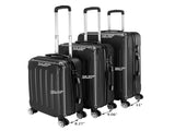 3-in-1 Portable ABS Trolley Case 20" / 24" / 28" Black 91923144