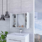 Draco Medicine Cabinet, Mirror, Double Door, One External Shelf B128P148908