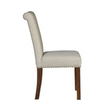 Upholstered Dining Chair with Nailhead Trim Set of 2 B035P265991