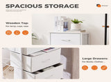4-Drawer Fabric Dresser Storage Chest for Bedroom, Closet, Storage Furniture for Adults, White 74829079