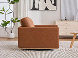 30.7"W Upholstered Square Swivel Accent Chair and Comfy Accent Single Sofa 360 Degree Club W3188P310431