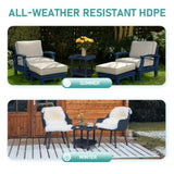 2-Tier Side Table, HDPE Adirondack Table Patio Side Table, Weather Resistant End Table Small 43896743