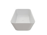 67 Inch Solid Surface Soaking Bathtub - Deep Soak Freestanding Tub T3785P353971