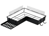 2-Pack Drill-Free Adhesive Corner Shower Caddy Organizer with Soap Holder and 4 Hooks 05896946
