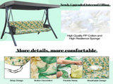 Outdoor Swing Cushions 63 Inch, Waterproof 4" Thick Porch Swing Cushion Replacement with Backrest 00865414