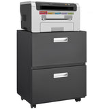 Office furniture Copier Cabinet black 2 door steel copier stand mobile pedestal file Printer Stand W1247P160443