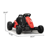 24V Electric Kids Go Kart, Batteryed Outdoor Ride On Toy w/ 5 mph Max Speed, Music, Horn, W2181P152212