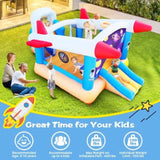 ZNTS 6 in 1 outdoor indoor inflatable bouncer for kids target ball basketball slide with blower W1677115480