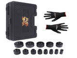 13pc 1/2" Dr Grooved Lock nuts Sockets Set, 60mm Long Deep Internal Teeth 18-80 16252790