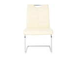 Modern PU dining chair living room chair upholstered chair, electroplated metal legs design, W210P164982