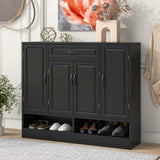ON-TREND Sleek and Modern Shoe Cabinet Adjustable Shelves, Minimalist Shoe Storage Organizer WF304415AAB