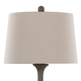 Cipolla Poly 29" Farmhouse Polyresin Table Lamp in Acid Griffin Wood Polyresin, Antique Soft Brass B202P224049
