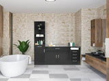 Bathroom Cabinet with 1 Door 1 Drawer 3 Shelves Tall Storage Cabinet Made of Melamine-Faced MDF 57391592