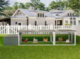 20.93ft Large Wooden Chicken Coop Outdoor Hen House with Nesting Box & Weatherproof Asphalt Roof, 79211579