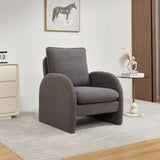 Modern Sherpa Upholstered Accent Chair, Comfortable Living Room Armchair, Lounge chair for Bedroom, W1765P169734