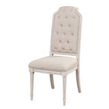 Beige and Antique Champagne Tufted Back Side Chairs B062P186527