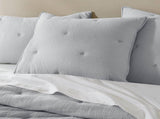 3-Piece Full/Queen Cotton Embroidered Quilt Set,Blue B035P408345