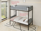 Iron Twin Bunk Bed with Removable Linen Storage Pockets, Convertible into Two Beds, Space-Saving W1935P534748