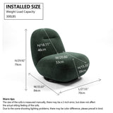 Luxury Modern Swivel Accent Chair, Tight Back Ice Flower Velvet Sofa Chair, Minimalist Style Comfy W2664P256537