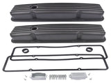 Black Aluminum Short Valve Covers Fits for 1958-1986 SBC 283 302 305 327 350 400 97140089
