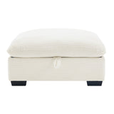 Corduroy Fabric Ottomans Footrest to Combine with 2 Seater Sofa, 3 Seater Sofa and 4 Seater Sofa, W714P183858