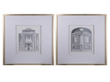 Set of 2 Fake Pencil Architectual Wall Art, Wall Decor Accent, 24" x 32" W2078130277