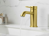 Single Handle Bathroom Faucet Lavatory Faucet Stainless Steel Single Hole-T10, Brushed GoldUnable 57713615