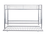 METAL BUNK BED WITH TRUNDLE SILVER W311120501