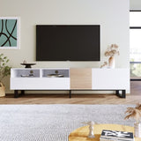 ZNTS Modern TV Stand for 80'' TV Double Storage Space, Media Console Table, Entertainment Center 37715757