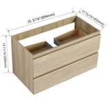 36" Wall-Mounted Bathroom Vanity -BVB01936LTO-2 W999P174700