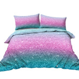 Colorful Glitter Bedding Girly Turquoise Blue Pink and Purple Pastel Colors Duvet Cover 3 Piece 88113699