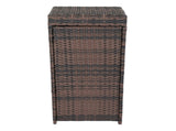 With Top Cover Iron Frame Rattan Trash Can Brown Gradient 87596867
