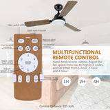 ZNTS 44-inch Ceiling Fan with LED Light and Remote Control, 6-Speed Modes, 2 Rotating Modes, Timer W1134P230319