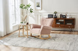 Baby Room High Rocking Chair Nursery Chair , Comfortable Rocker Fabric Padded Seat ,Modern High W1361137249