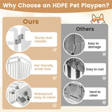 8-Panel HDPE Pet Fence , 50"x50"x32" Square 70573637