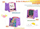 Pink 3-in-1 Kids Double Sided Art Easel, Magnetic Whiteboard & Chalkboard Standing Drawing Board 74504505
