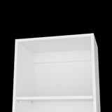 ZNTS Zachary White 5-Shelf Slim Bookcase B062P175814