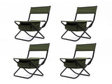 4-piece Folding Outdoor Chair with Storage Bag, Portable Chair for indoor, Outdoor Camping, Picnics W24172219