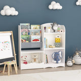 Kids Bookshelf and Toy Organizer, 3 Tier Bookshelf for, Fabric Toddler Bookcase Book Shelf for W808P221066