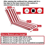 Outdoor Lounge Chair Cushion Replacement Patio Funiture Seat Cushion Chaise Lounge CushionRed/White 30725370