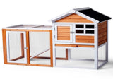 Wooden Rabbit Hutch Outdoor Chicken Coop Indoor Bunny Cage with Run, Guinea Pig House Pet House with 89109545