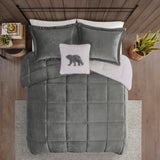 Full/Queen Plush to Sherpa Down Alternative Comforter Set B035100495