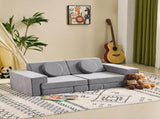 14 PCS Modular Kids Play Couch, Convertible Foam Building Block Sofa Fort Play Set, Corduroy 32225041