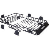 Rooftop Cargo Carrier BasketMotoring Roof RackTop Mount Roof Rack 64black steel W46540103