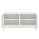 Elegant Sideboard Featuring Sophisticated Wavy Pattern Doors with Arched Groove Design in a Stylish W2696P256249